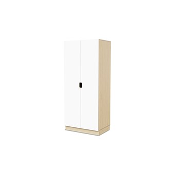 Fixa materiaalikaappi, 2 umpiovea vedinkoloilla, 3:5 S58 cm, koivu