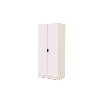 Fixa materiaalikaappi, 2 umpiovea vedinkoloilla, 3:5 S58 cm, kuultovalkoinen