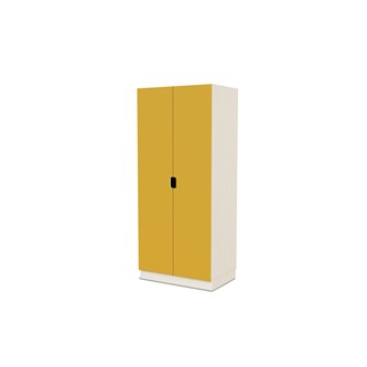 Fixa materiaalikaappi, 2 umpiovea vedinkoloilla, 3:5 S58 cm, kuultovalkoinen
