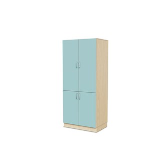 Fixa materiaalikaappi, 4 umpiovea, 3:5 S58 cm, koivu
