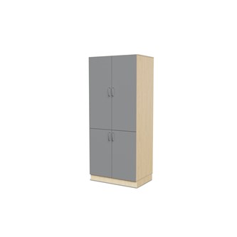 Fixa materiaalikaappi, 4 umpiovea, 3:5 S58 cm, koivu