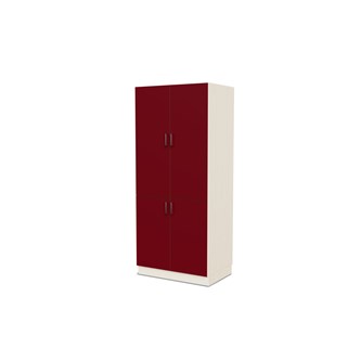 Fixa materiaalikaappi, 4 umpiovea, 3:5 S58 cm, kuultovalkoinen