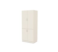 Fixa materiaalikaappi, 4 umpiovea, 3:5 S58 cm, kuultovalkoinen