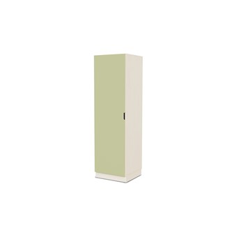 Fixa materiaalikaappi, 1 umpiovi vedinkololla, 2:5 S58 cm, kuultovalkoinen