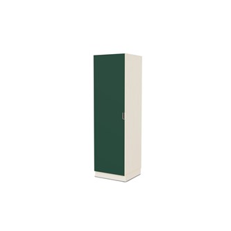 Fixa materiaalikaappi, 1 umpiovi vedinkololla, 2:5 S58 cm, kuultovalkoinen