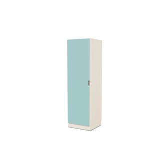 Fixa materiaalikaappi, 1 umpiovi vedinkololla, 2:5 S58 cm, kuultovalkoinen