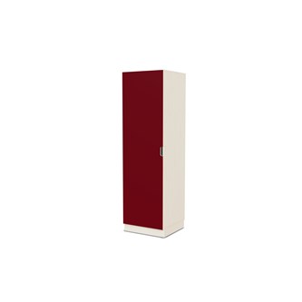 Fixa materiaalikaappi, 1 umpiovi vedinkololla, 2:5 S58 cm, kuultovalkoinen