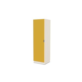 Fixa materiaalikaappi, 1 umpiovi vedinkololla, 2:5 S58 cm, kuultovalkoinen