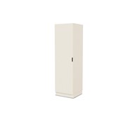 Fixa materiaalikaappi, 1 umpiovi vedinkololla, 2:5 S58 cm, kuultovalkoinen