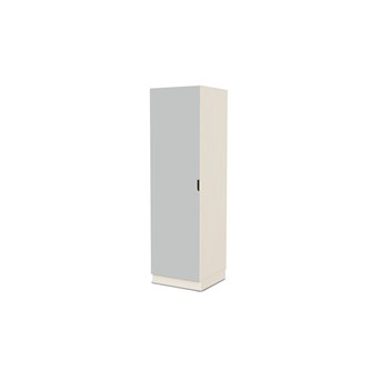 Fixa materiaalikaappi, 1 umpiovi vedinkololla, 2:5 S58 cm, kuultovalkoinen