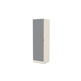 Fixa materiaalikaappi, 1 umpiovi vedinkololla, 2:5 S58 cm, kuultovalkoinen