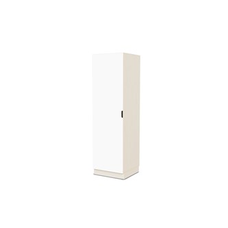 Fixa materiaalikaappi, 1 umpiovi vedinkololla, 2:5 S58 cm, kuultovalkoinen
