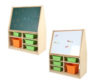 Wisdom valko- ja liitutaulu säilytystilalla