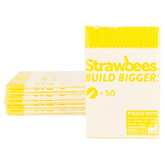 Strawbees keltaiset lisäpillit, 50 kpl