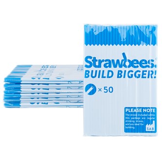 Strawbees siniset lisäpillit, 50 kpl