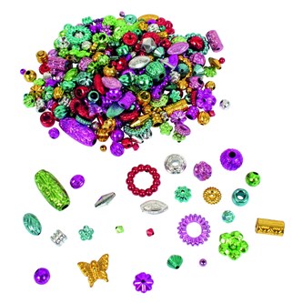 Metallinväriset helmet Mardigras, 3000 kpl