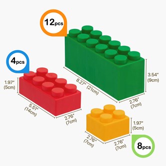 Rakennuspalikat, pehmeät, 48 kpl