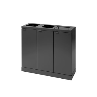 Bica basic 3-lok lajitteluastia, kannella/avoin, 3 x 45 l