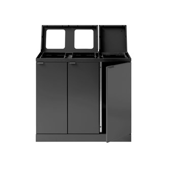 Bica basic 3-lok lajitteluastia, kannella/avoin, 3 x 45 l