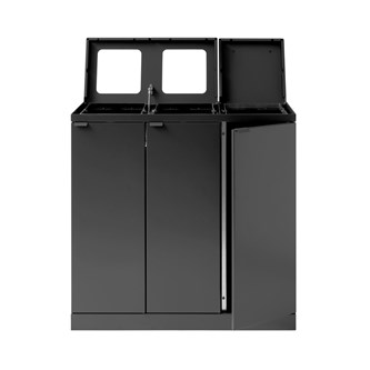 Bica advanced 3-lok lajitteluastia, kannella/avoin, 3 x 65 l