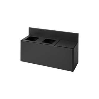 Bica basic 3-lok lajitteluastia, kannella/avoin, 3 x 15 l, seinämalli