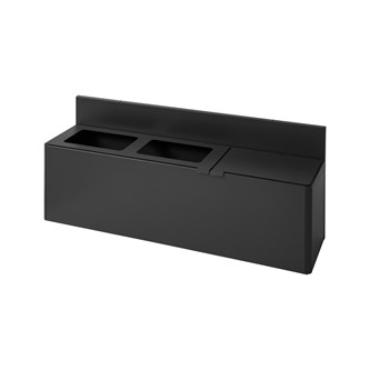 Bica basic 3-lok lajitteluastia, kannella/avoin, 3 x 20 l, seinämalli