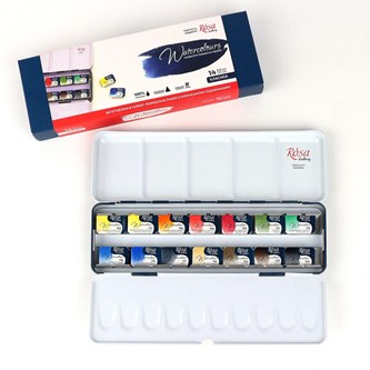 Akvarellivärilaatikko Rosa Gallery, 14 väriä
