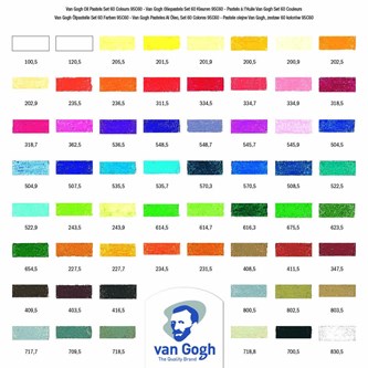 Öljypastelliliitu Van Gogh, 60 väriä