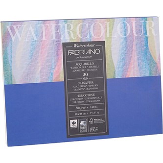Akvarellilehtiö Fabriano 18x24 cm, 300 g