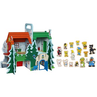 Bamse leikkimökki ja hahmosetti, 17 osaa