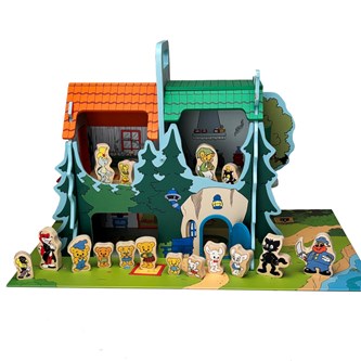 Bamse leikkimökki ja hahmosetti, 17 osaa