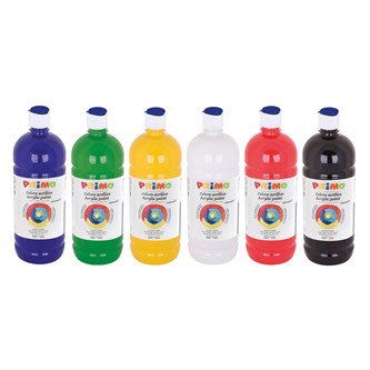Akryyliväri Primo, 6 x 1000 ml