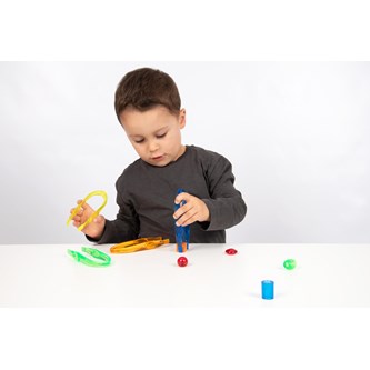 Isot muovipinsetit, läpikuultavat, 12 kpl