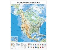 Kouluseinäkartta Pohjois-Amerikka, liukuvaunussa