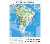 Kouluseinäkartta Etelä-Amerikka, riiputettava