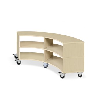 Kubus kaareva 4 lokeroa koivu K55 cm