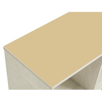 Kubus kaareva 6 lokeroa kuultovalkoinen K77 cm