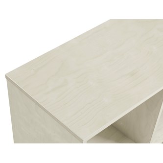 Kubus kaareva 6 lokeroa kuultovalkoinen K77 cm