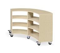 Kubus kaareva 6 lokeroa koivu K77 cm