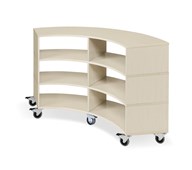 Kubus kaareva 6 lokeroa kuultovalkoinen K77 cm