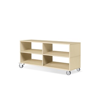 Kubus matala 4 lokeroa koivu K 55 cm