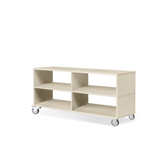 Kubus matala 4 lokeroa kuultovalkoinen K 55 cm