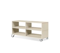 Kubus matala 4 lokeroa kuultovalkoinen K 55 cm