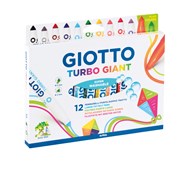 Kuitukärkikynä Giotto Turbo Giant, 12 väriä