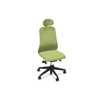 Souly SA2-ST työtuoli, musta, niskatuki, Era-kankaalla