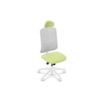 Utila FS työtuoli, vaaleanharmaa, verkkoselkä, niskatuki, Era-kankaalla