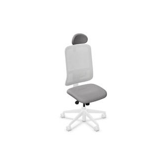Utila FS työtuoli, vaaleanharmaa, verkkoselkä, niskatuki, Era-kankaalla