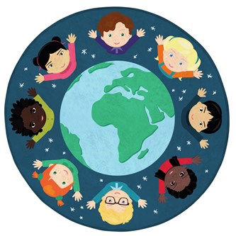 Leikkimatto maailman lapset, ø 100 cm