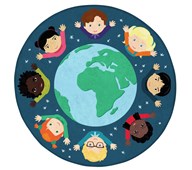 Leikkimatto maailman lapset, ø 100 cm