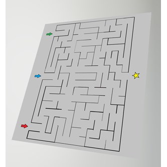 Leikkimatto labyrintti, 175 x 150 cm